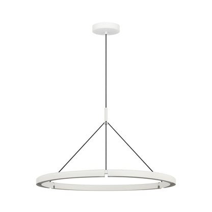 Cloak LED Chandelier in Matte White (36.6-Inch).