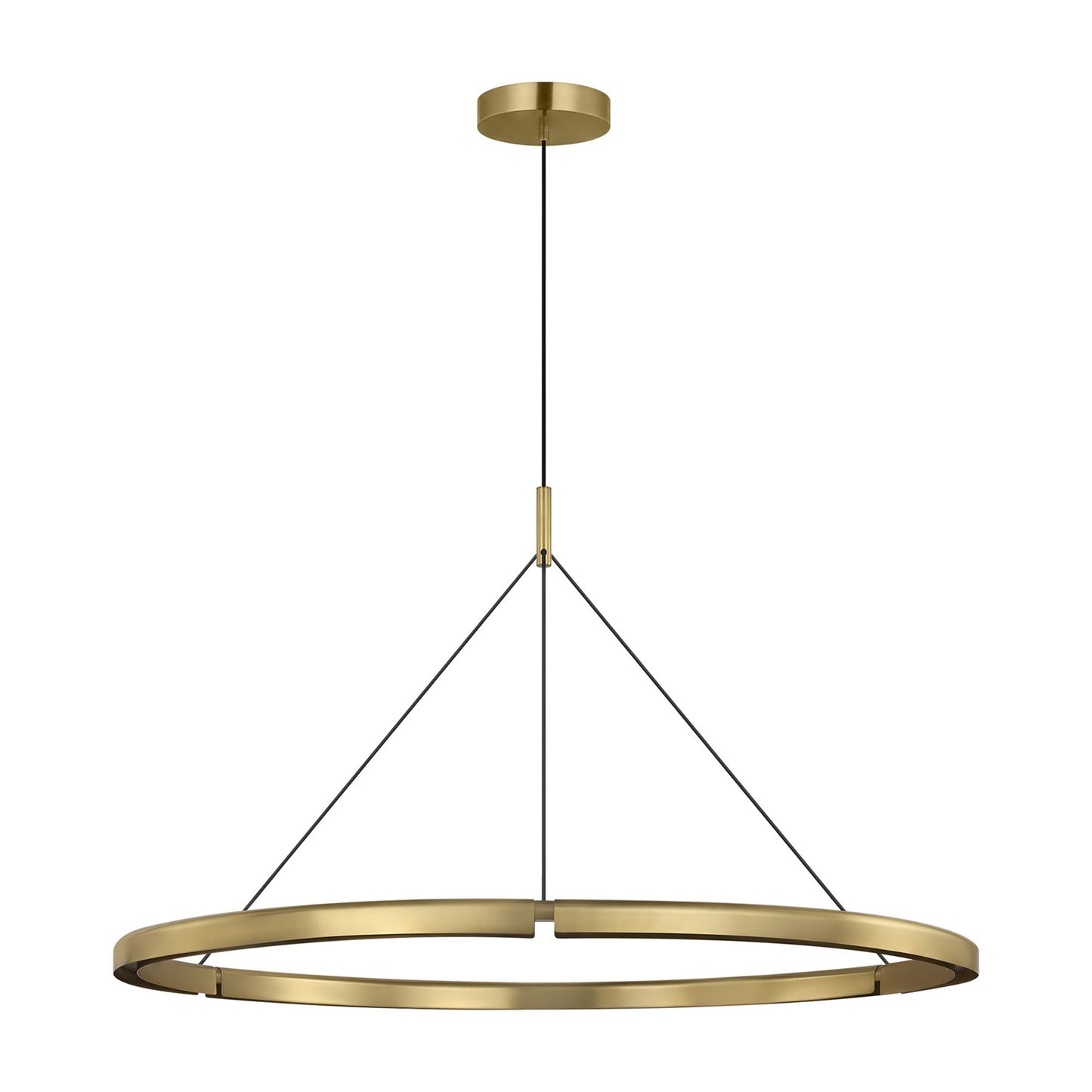 Cloak LED Chandelier in Hand-Rubbed Antique Brass (48.6-Inch).