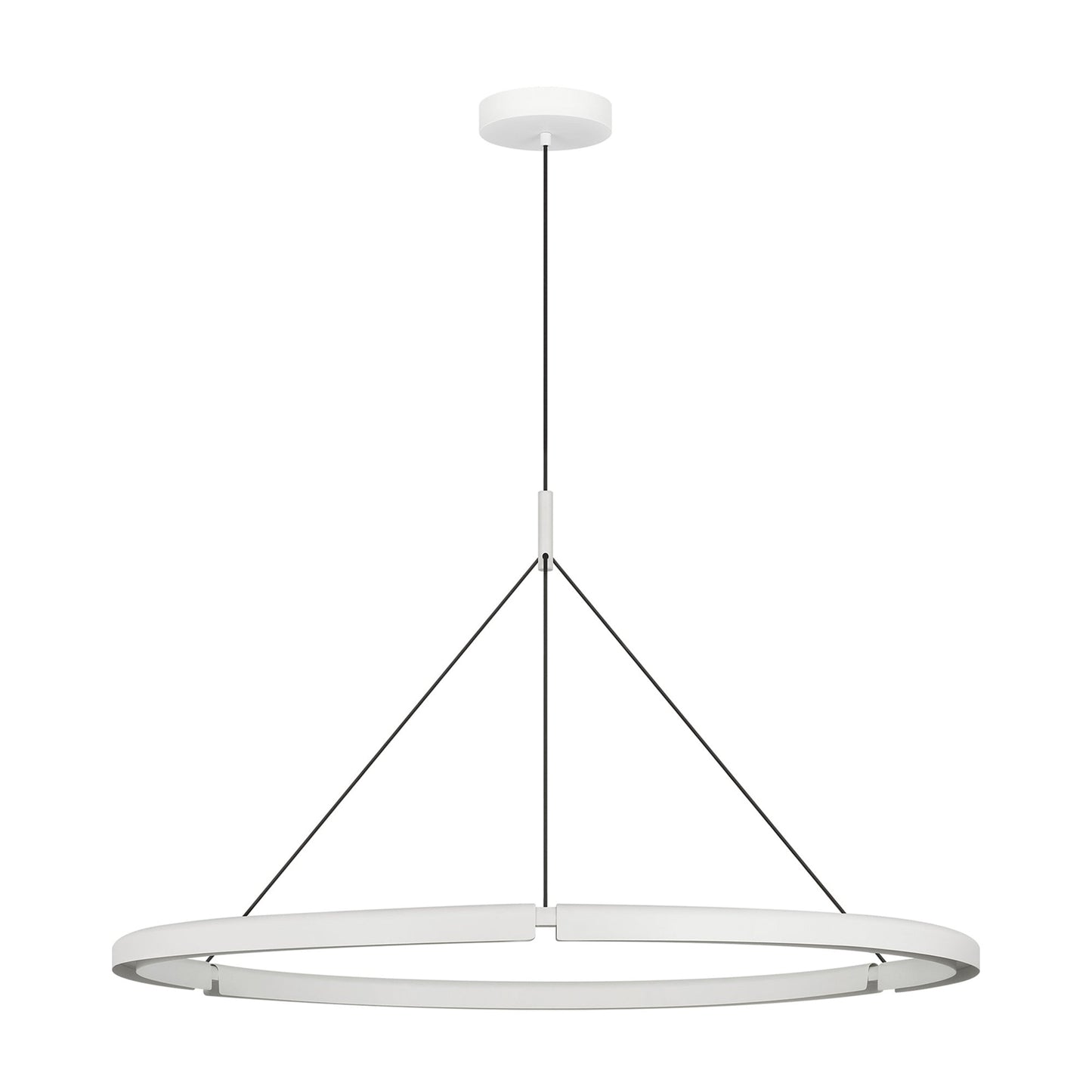Cloak LED Chandelier in Matte White (48.6-Inch).