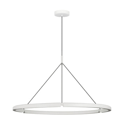 Cloak LED Chandelier in Matte White (48.6-Inch).