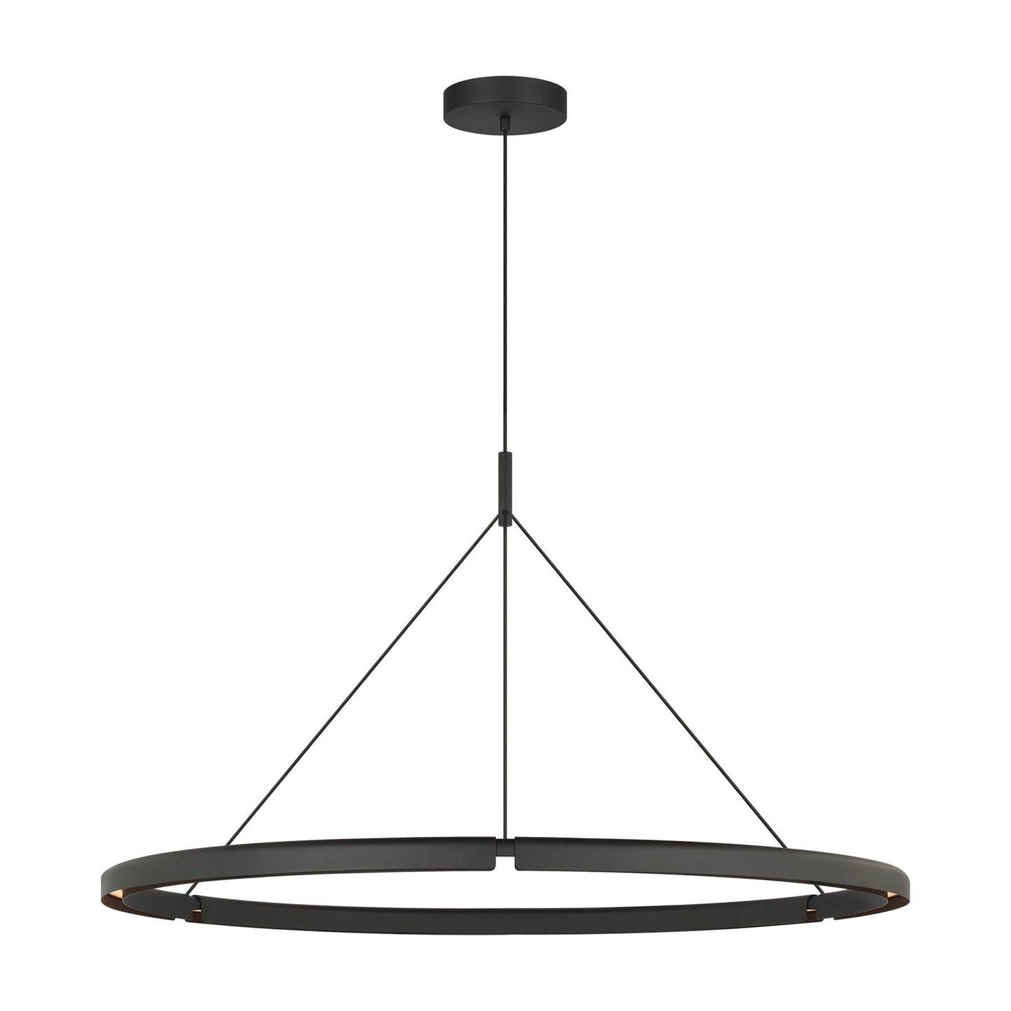 Cloak LED Chandelier in Nightshade Black (48.6-Inch).