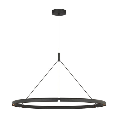 Cloak LED Chandelier in Nightshade Black (48.6-Inch).