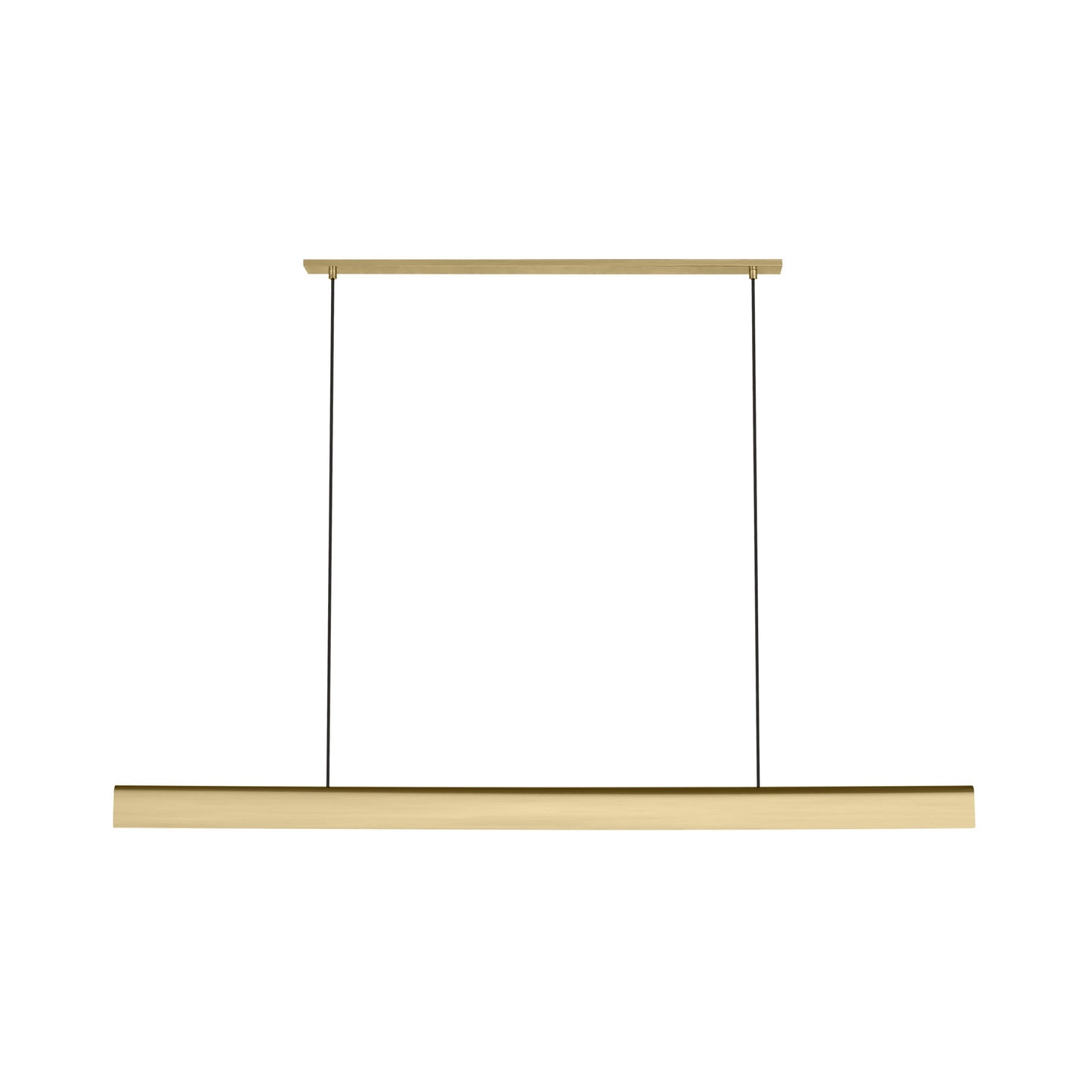 Cloak LED Linear Chandelier in Hand-Rubbed Antique Brass.