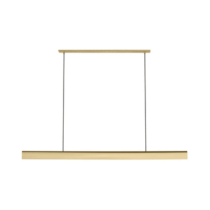 Cloak LED Linear Chandelier in Hand-Rubbed Antique Brass.