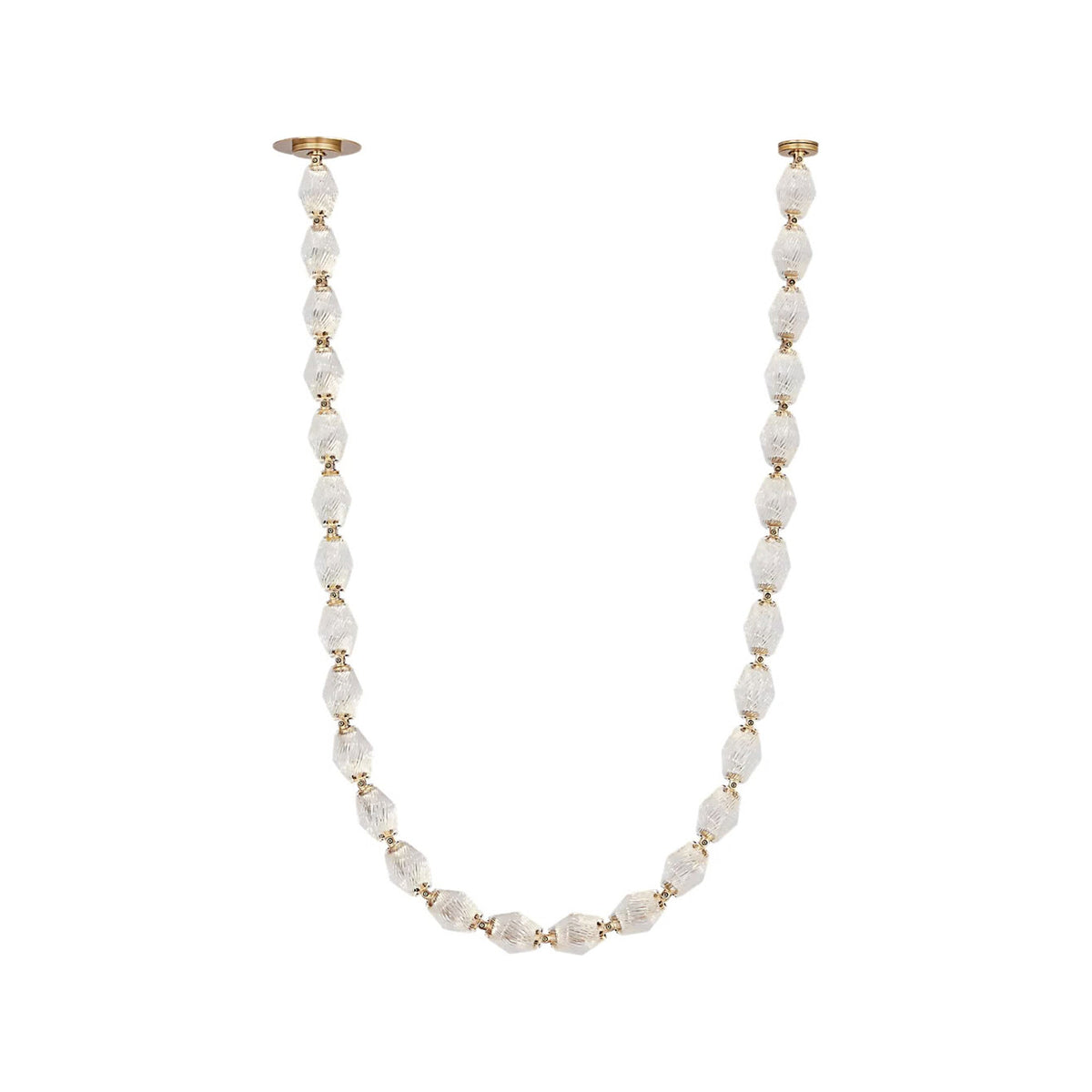 Collier LED Chandelier in Hand Rubbed Antique Brass/Crystal (84-Inch).