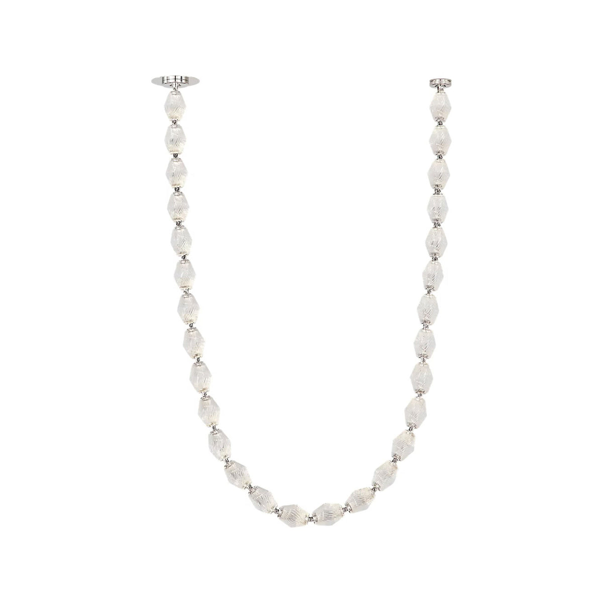 Collier LED Chandelier in Polished Nickel/Crystal (84-Inch).