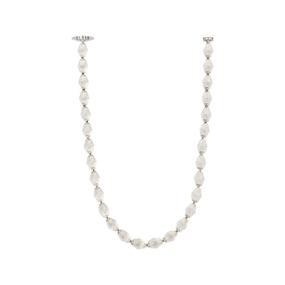 Collier LED Chandelier in Polished Nickel/Crystal (84-Inch).