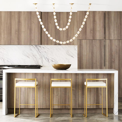 Collier LED Chandelier in kitchen.