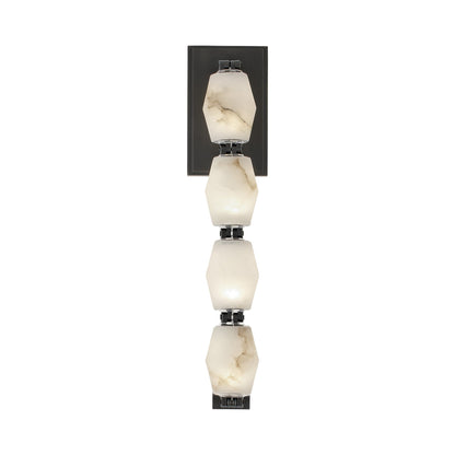 Collier LED Wall Light in Bronze/Alabaster (14.8-Inch).