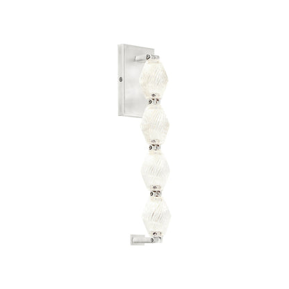 Collier LED Wall Light in Polished Nickel/Crystal (14.8-Inch).