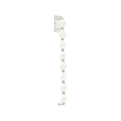 Collier LED Wall Light in Polished Nickel/Crystal (27.6-Inch).