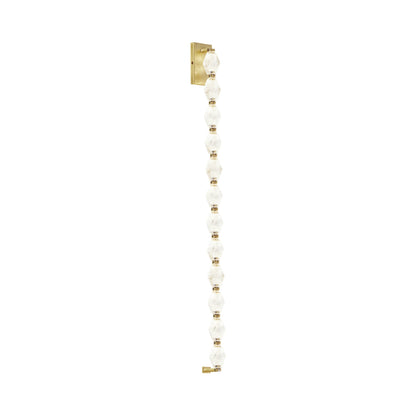 Collier LED Wall Light in Hand Rubbed Antique Brass/Crystal (40.3-Inch).