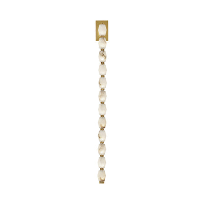 Collier LED Wall Light in Hand Rubbed Antique Brass/Alabaster (40.3-Inch).