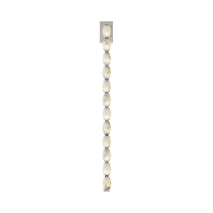 Collier LED Wall Light in Polished Nickel/Alabaster (40.3-Inch).