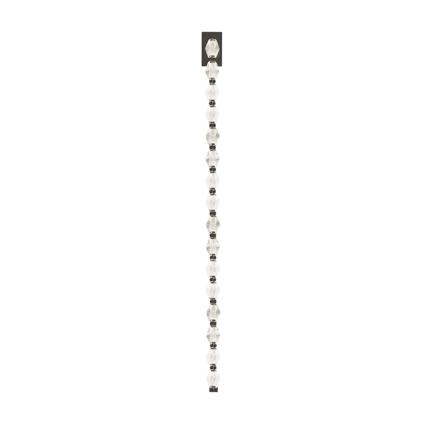 Collier LED Wall Light in Bronze/Crystal (53-Inch).