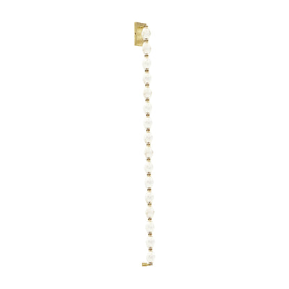 Collier LED Wall Light in Hand Rubbed Antique Brass/Crystal (53-Inch).