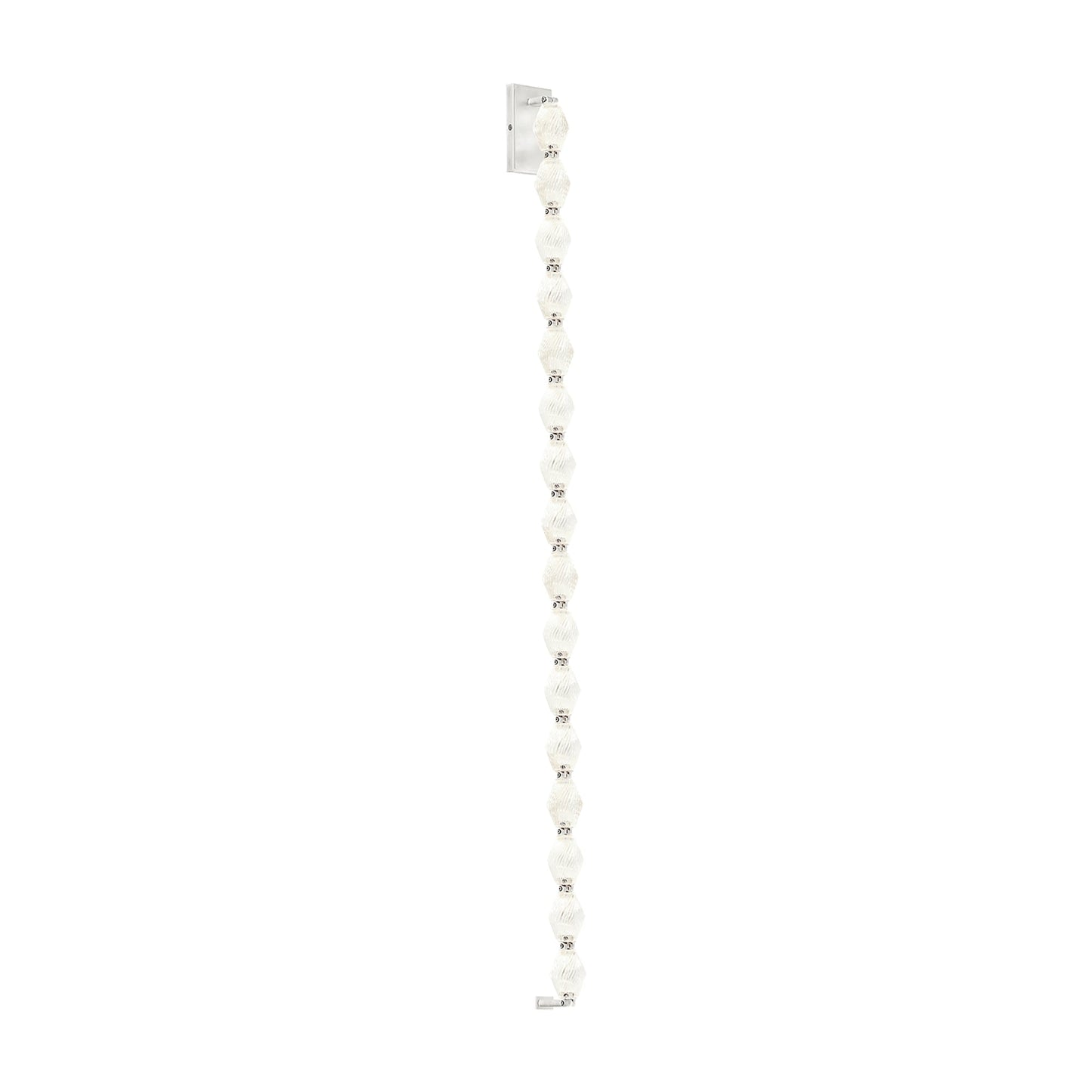 Collier LED Wall Light in Polished Nickel/Crystal (53-Inch).