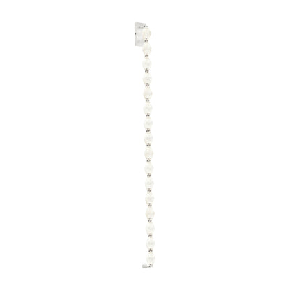 Collier LED Wall Light in Polished Nickel/Crystal (53-Inch).