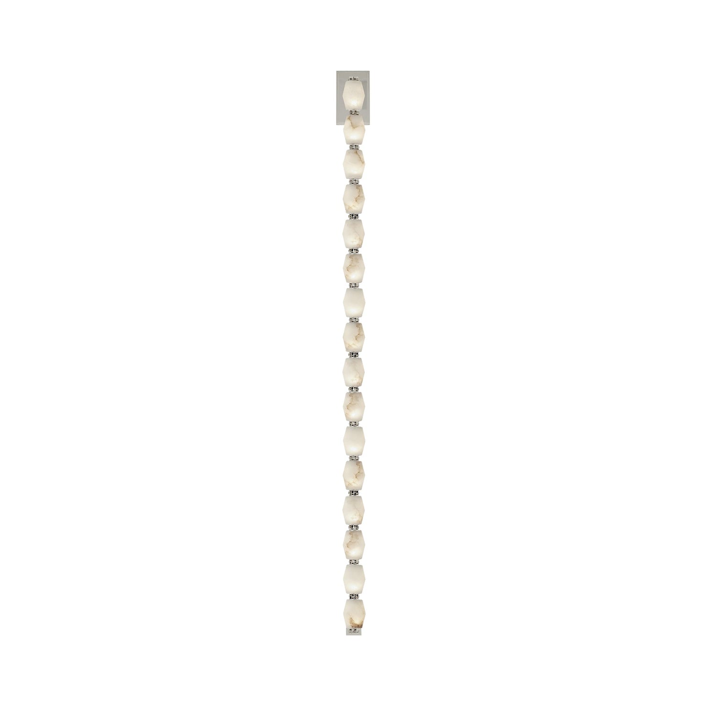 Collier LED Wall Light in Polished Nickel/Alabaster (53-Inch).