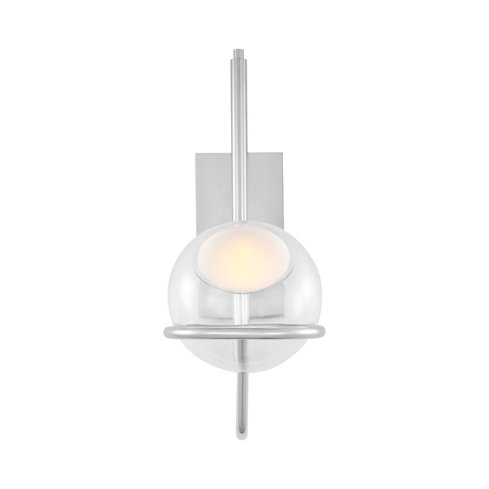 Crosby LED Wall Light in Polished Nickel.