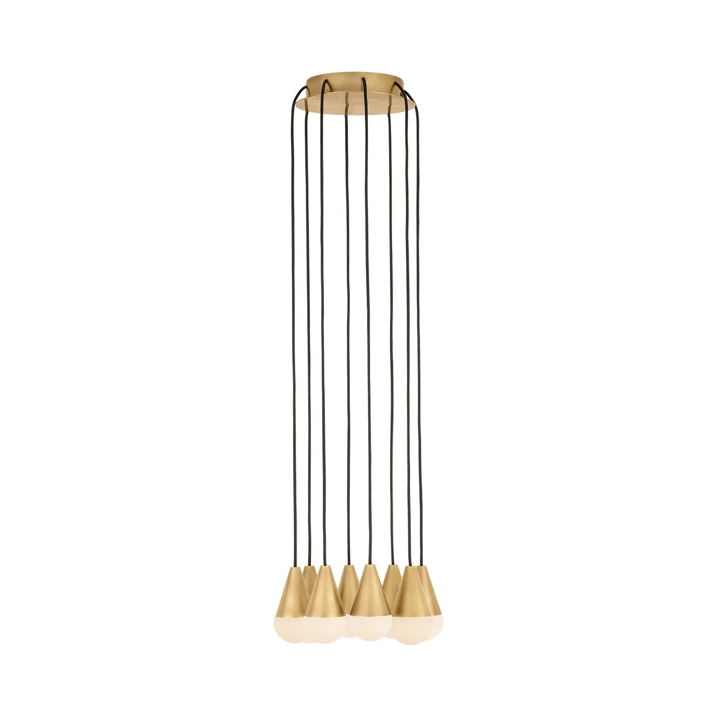 Cupola LED Chandelier in Hand Rubbed Antique Brass/Alabaster (8-Light).