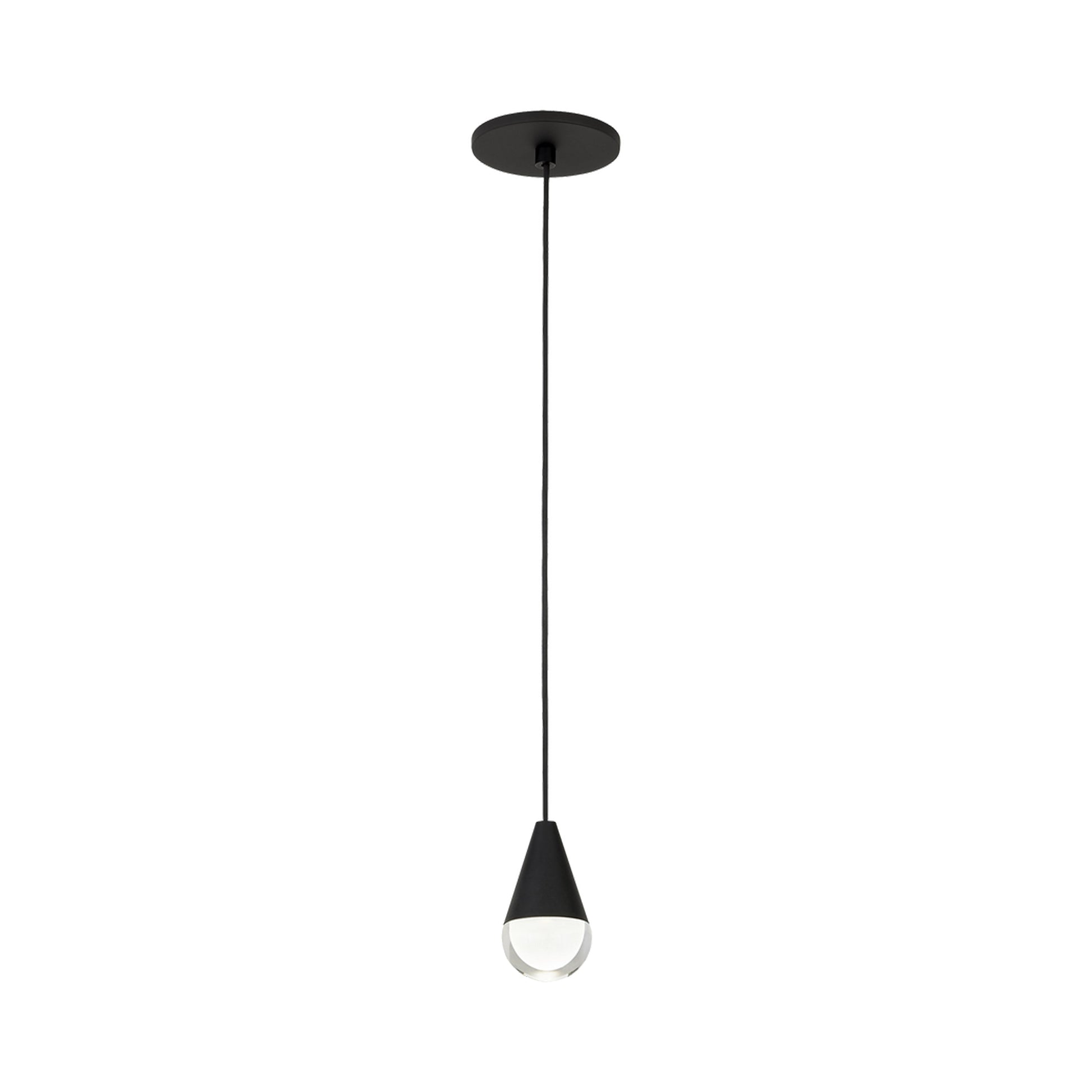 Cupola LED Pendant Light in Nightshade Black/Crystal.