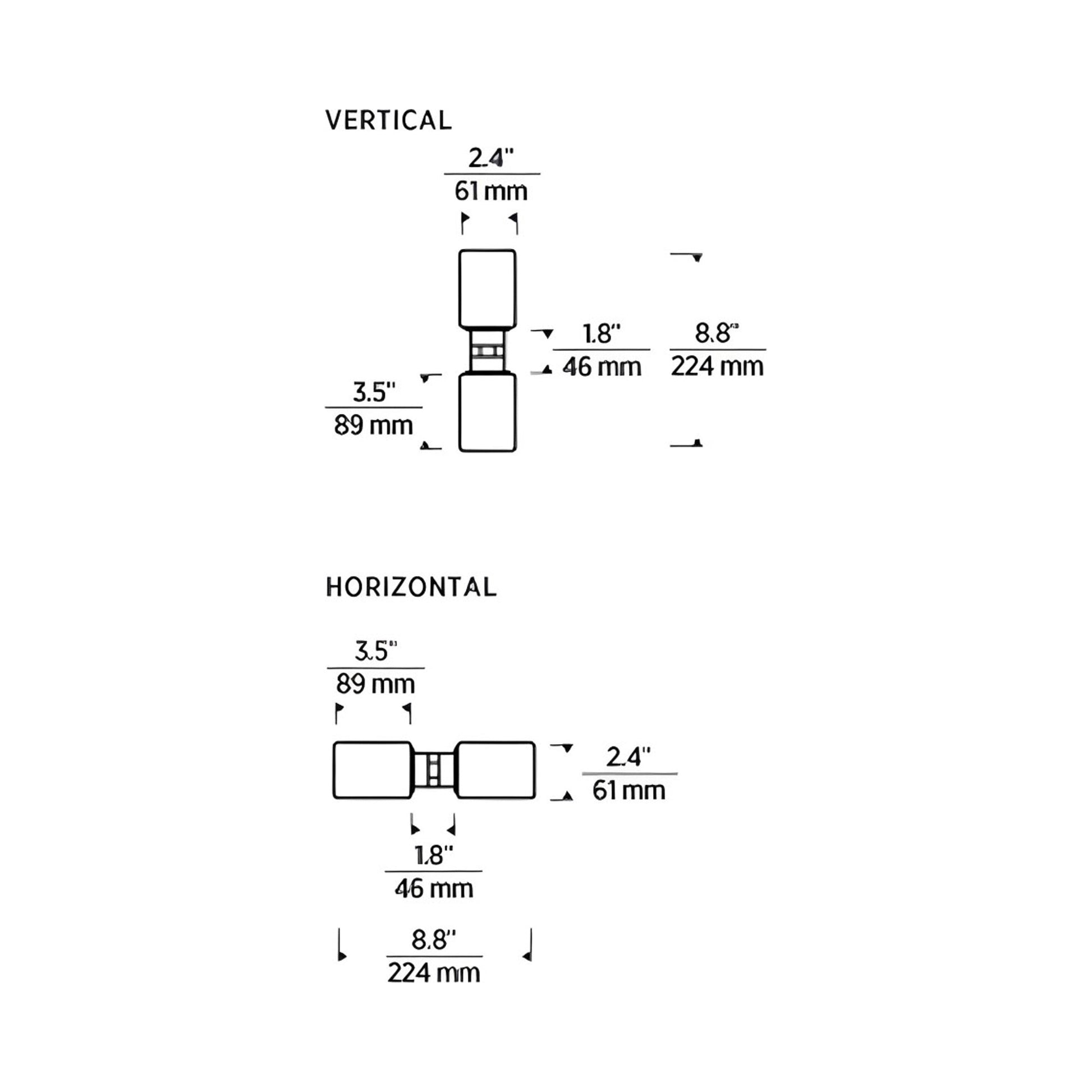 Cylinders MonoRail LED Head - line drawing.