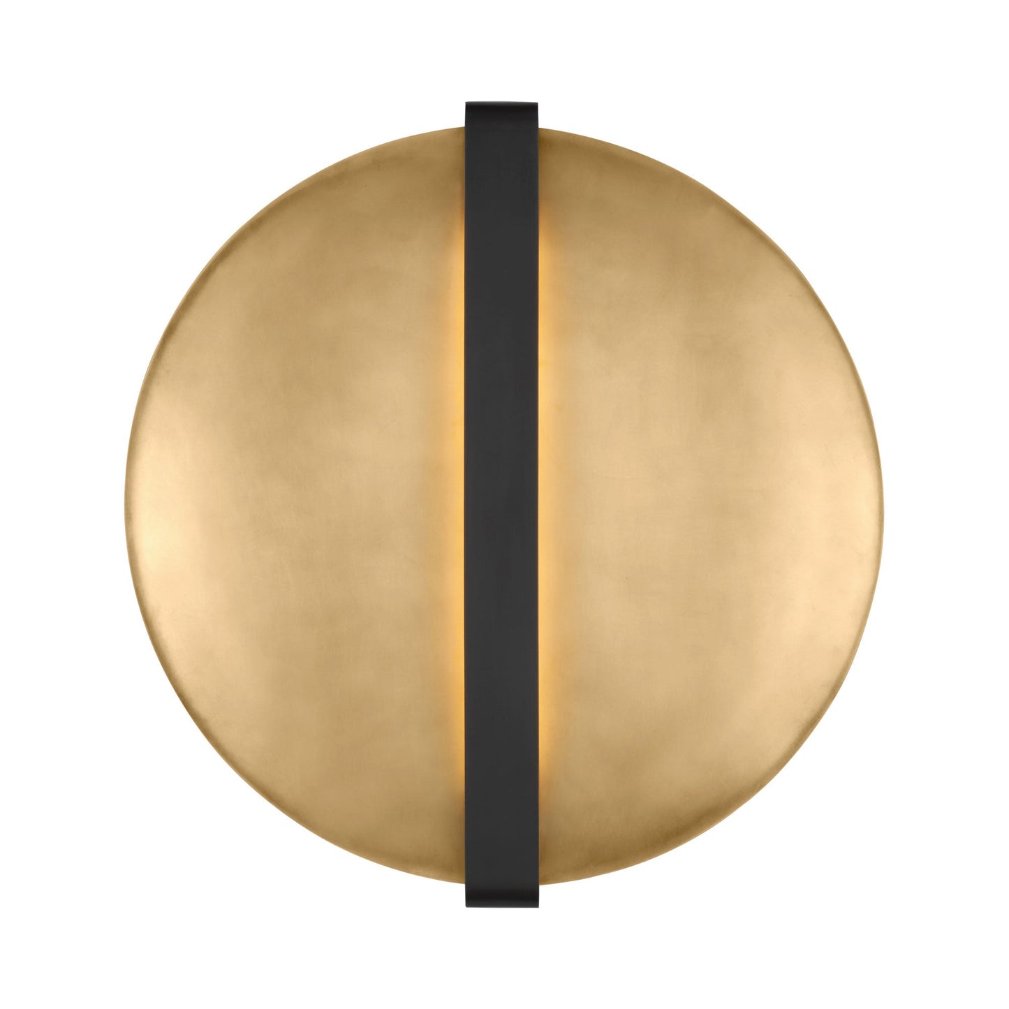 Cymbal LED Wall Light in Dark Bronze/Natural Brass.