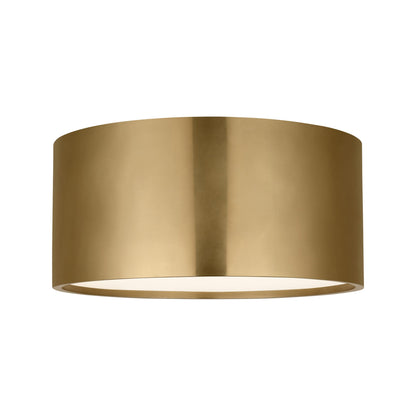 Dola LED Flush Mount Ceiling Light in Hand-Rubbed Antique Brass (9.9-Inch).