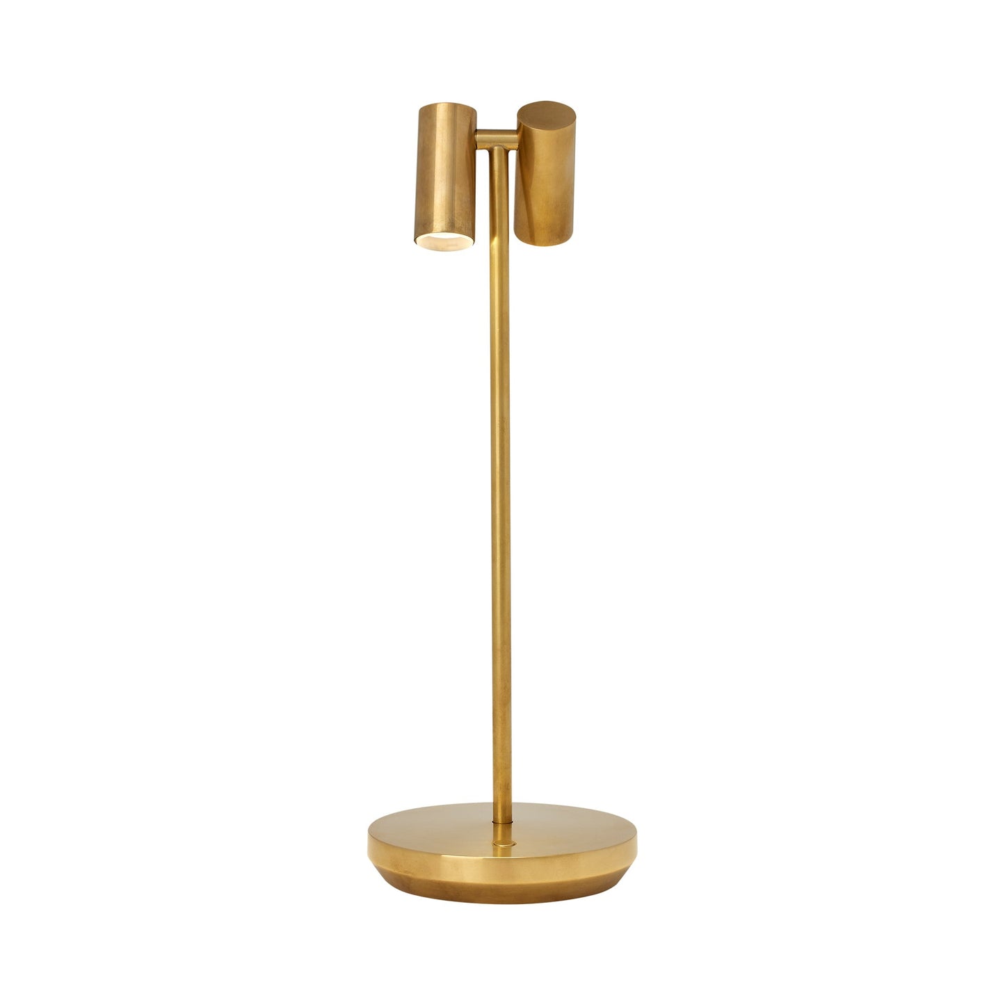 Doppia LED Table Lamp in Natural Brass (Large).