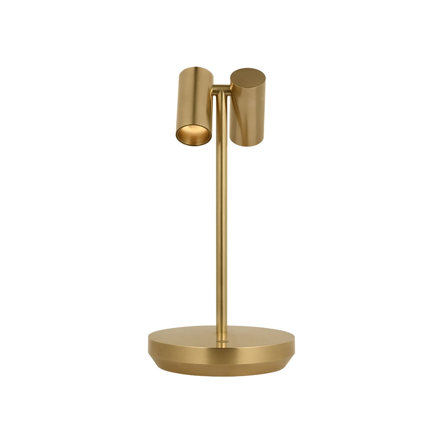 Doppia LED Table Lamp in Hand Rubbed Antique Brass (Small).