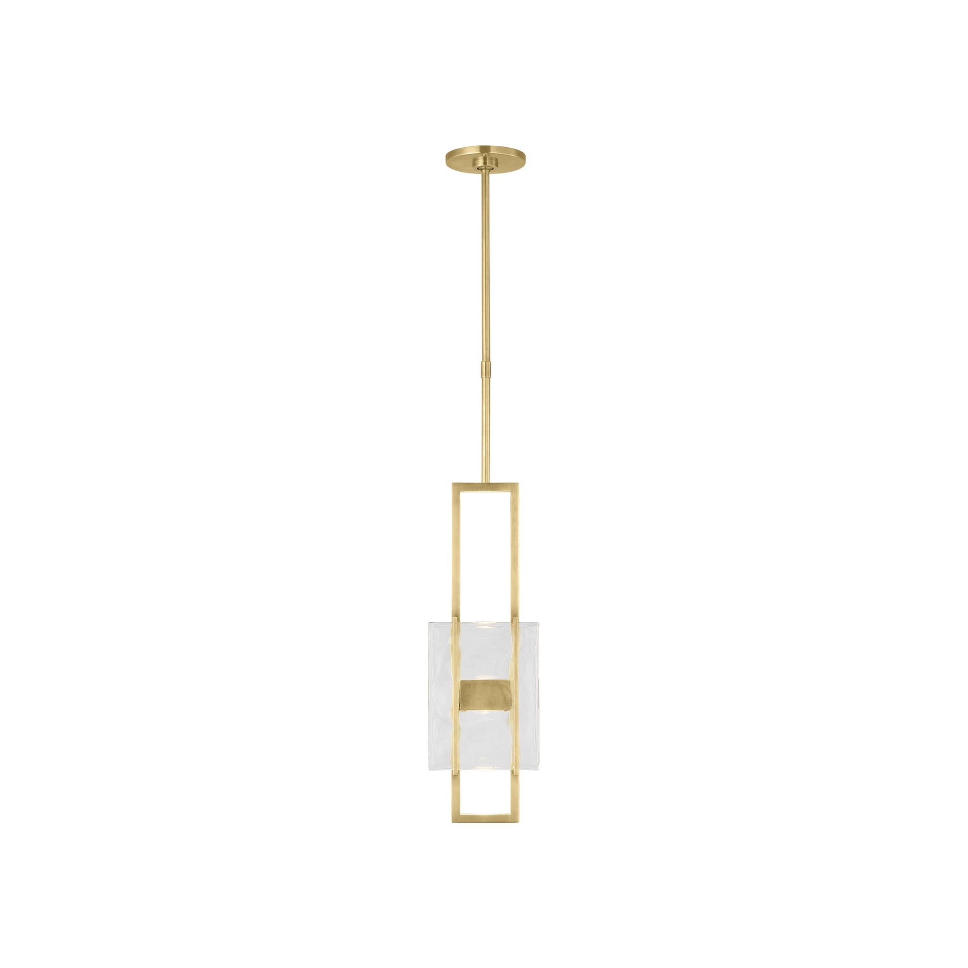 Duelle LED Pendant Light in Hand-Rubbed Antique Brass (18.8-Inch).