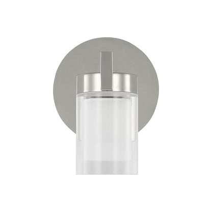 Esfera 1-Light LED Bath Wall Light in Polished Nickel.