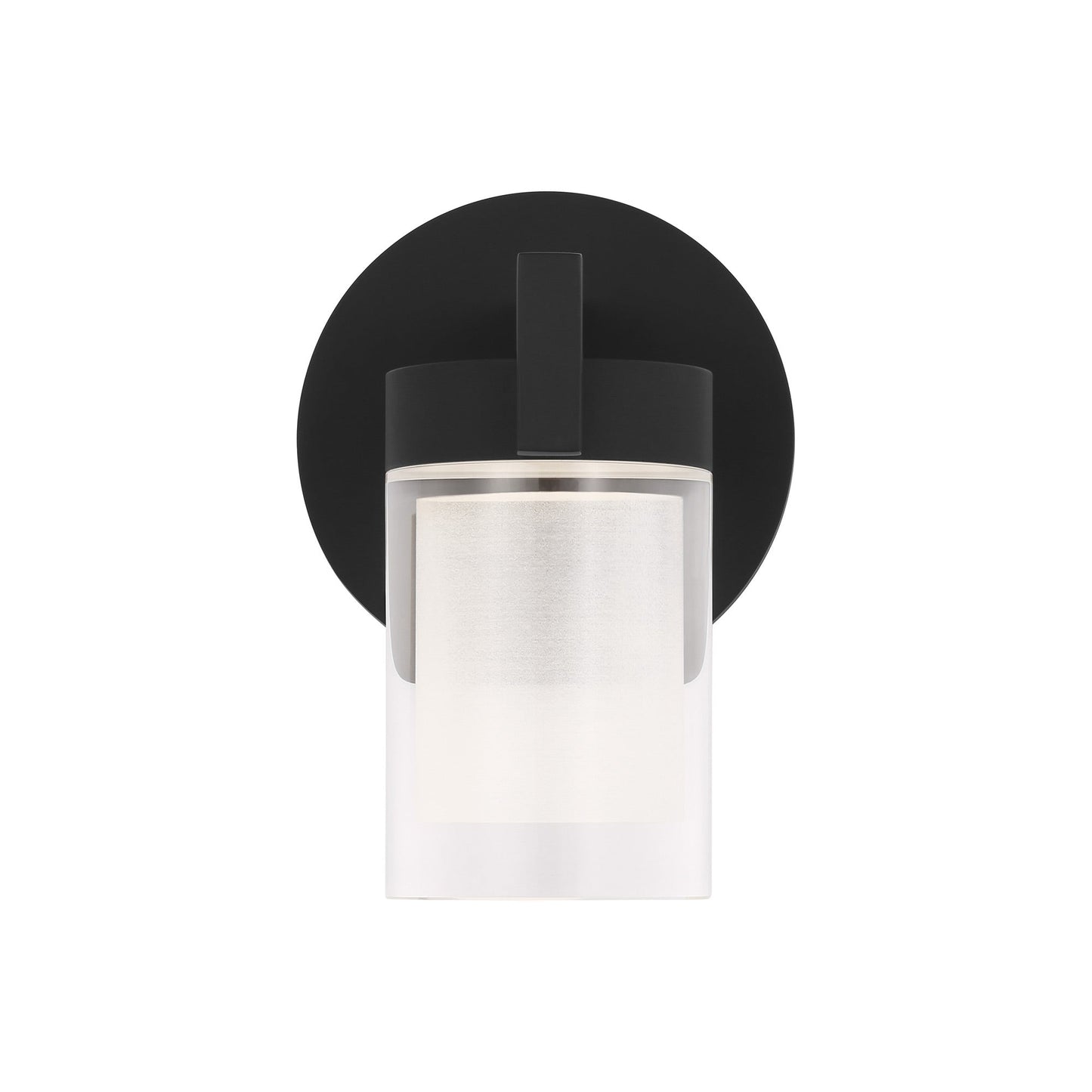 Esfera 1-Light LED Bath Wall Light in Nightshade Black.