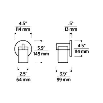 Esfera 1-Light LED Bath Wall Light - line drawing.