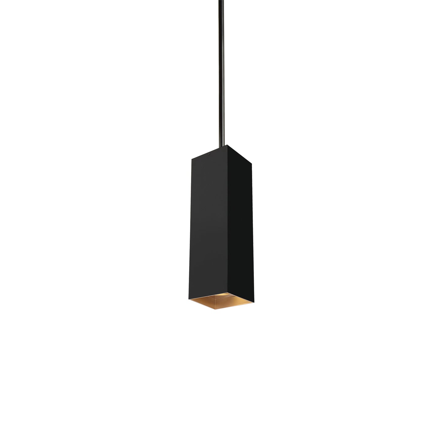 Exo 18 LED Pendant Light in Matte Black/Gold Haze.