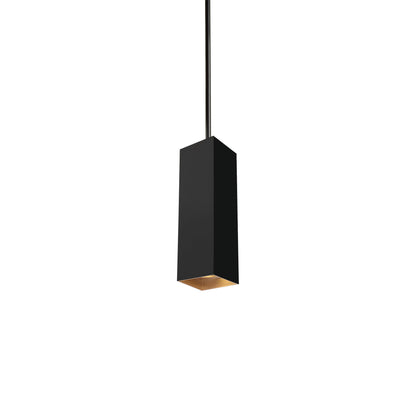 Exo 18 LED Pendant Light in Matte Black/Gold Haze.