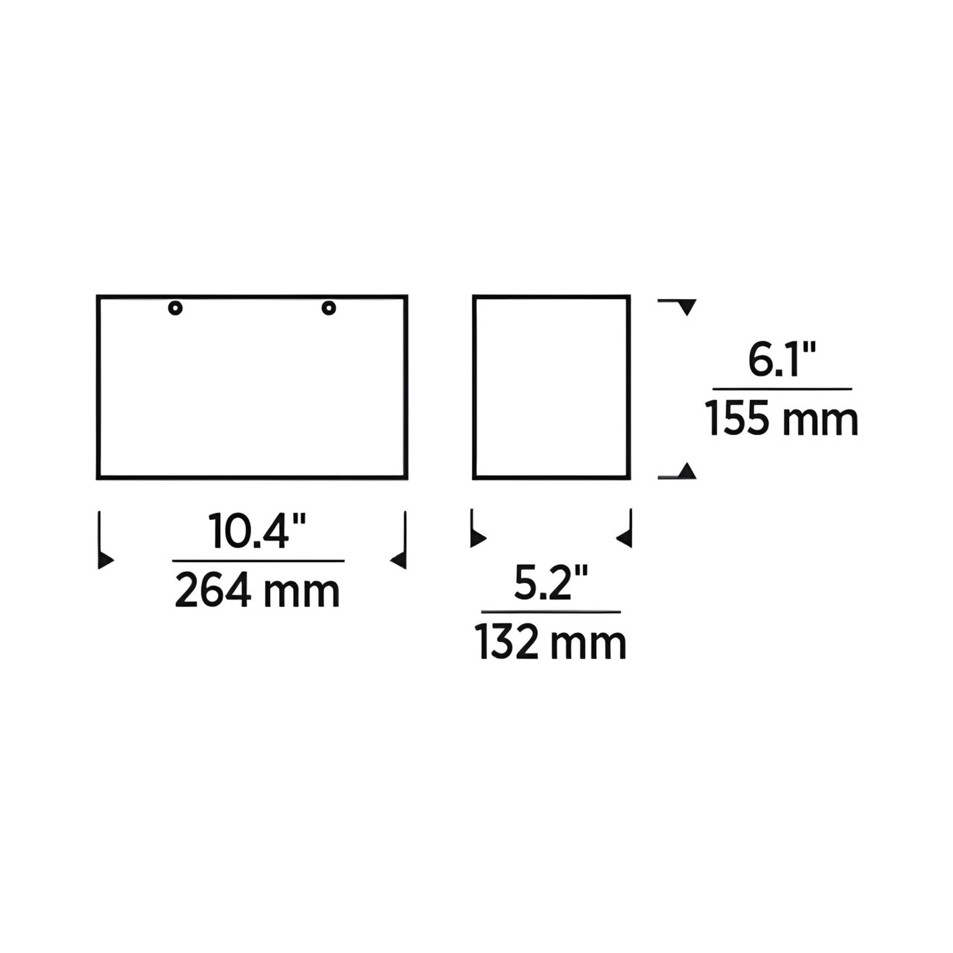 Exo LED Dual Flush Mount Ceiling Light - line drawing.