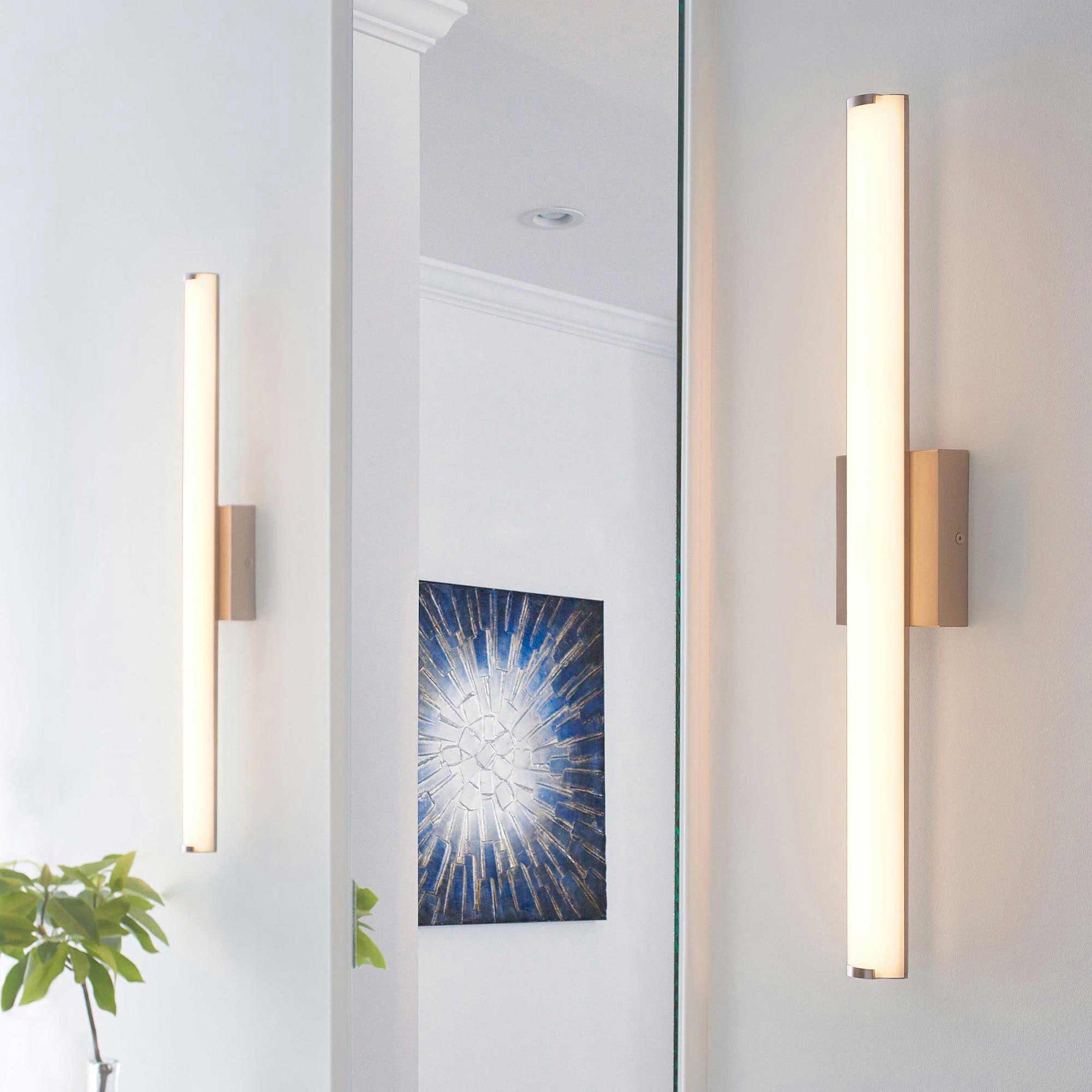 Finn LED Bath Vanity Light in bathroom.