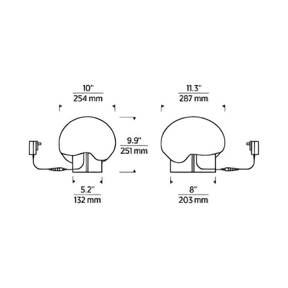 Fio LED Table Lamp - line drawing.