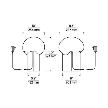 Fio LED Table Lamp - line drawing.