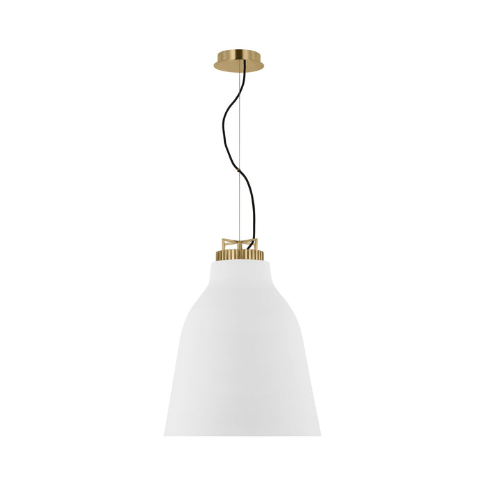 Forge LED Pendant Light in Matte White (Large Tall).
