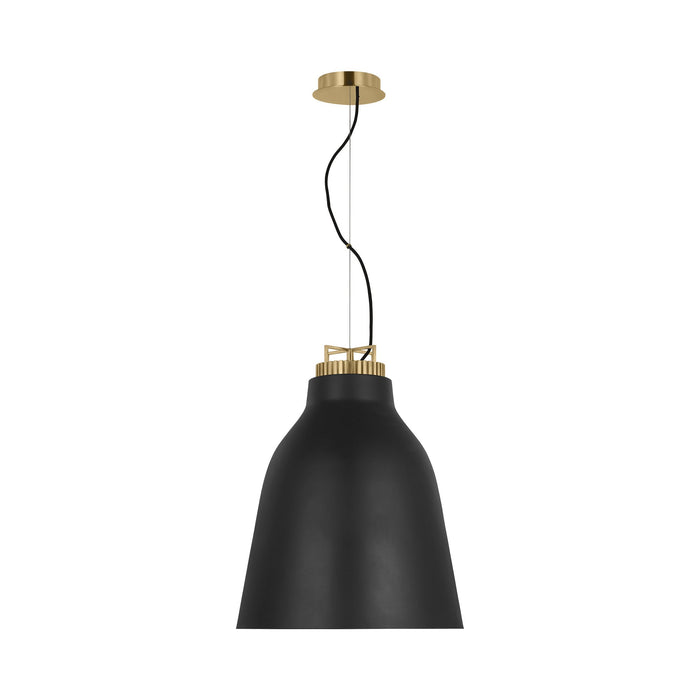 Forge LED Pendant Light in Nightshade Black (Large Tall).