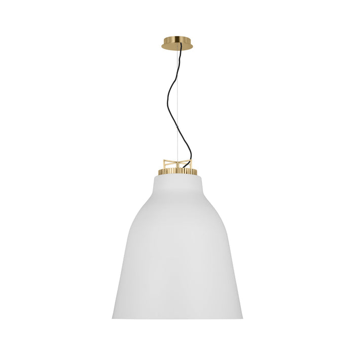 Forge LED Pendant Light in Matte White (X-Large Tall).