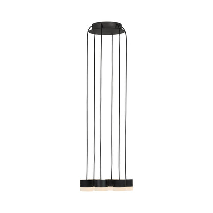 Gable LED Chandelier in Nightshade Black/Alabaster (6-Light).