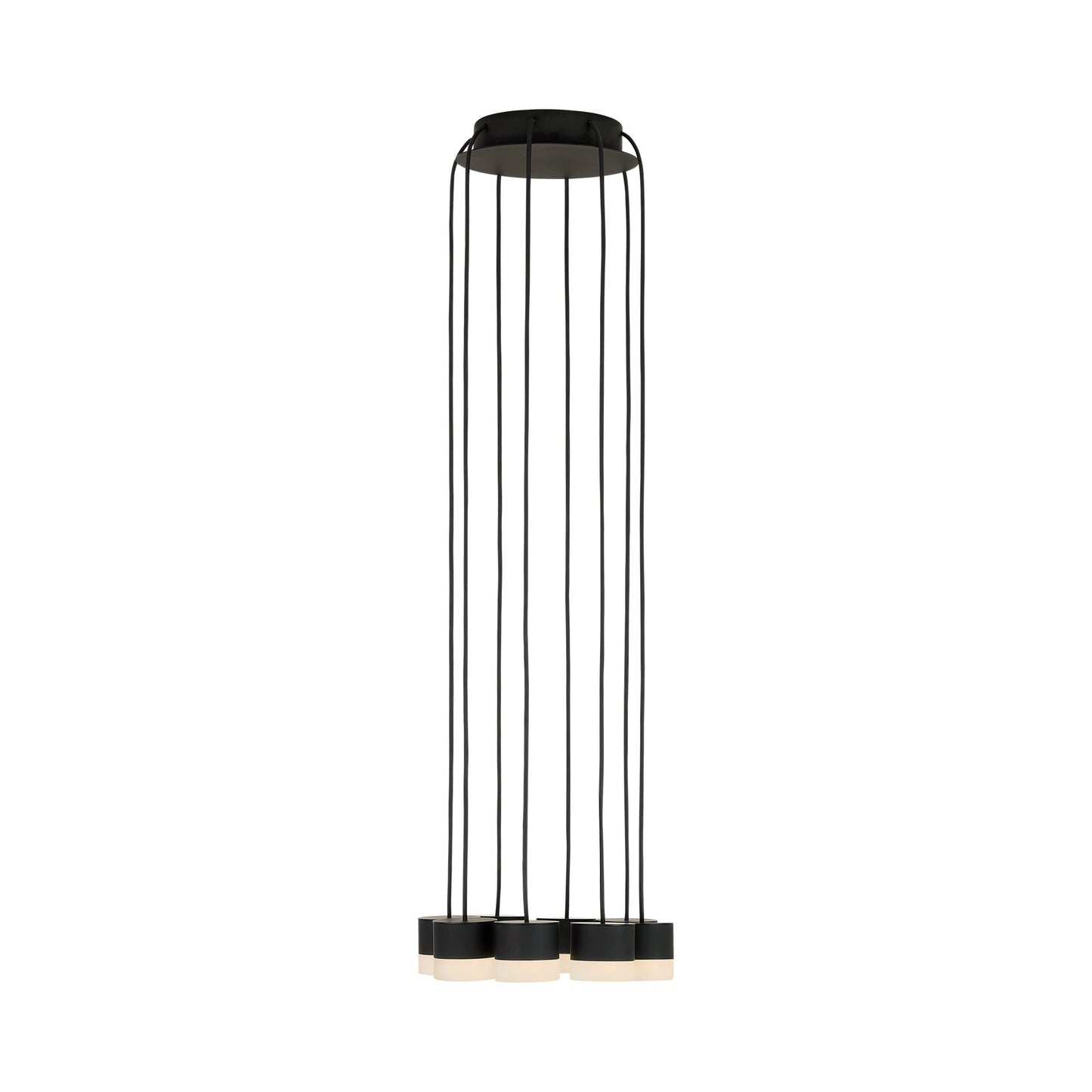 Gable LED Chandelier in Nightshade Black/Alabaster (8-Light).