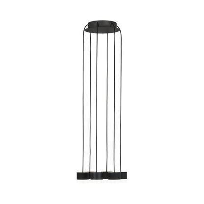 Gable LED Chandelier in Nightshade Black/Crystal (6-Light).