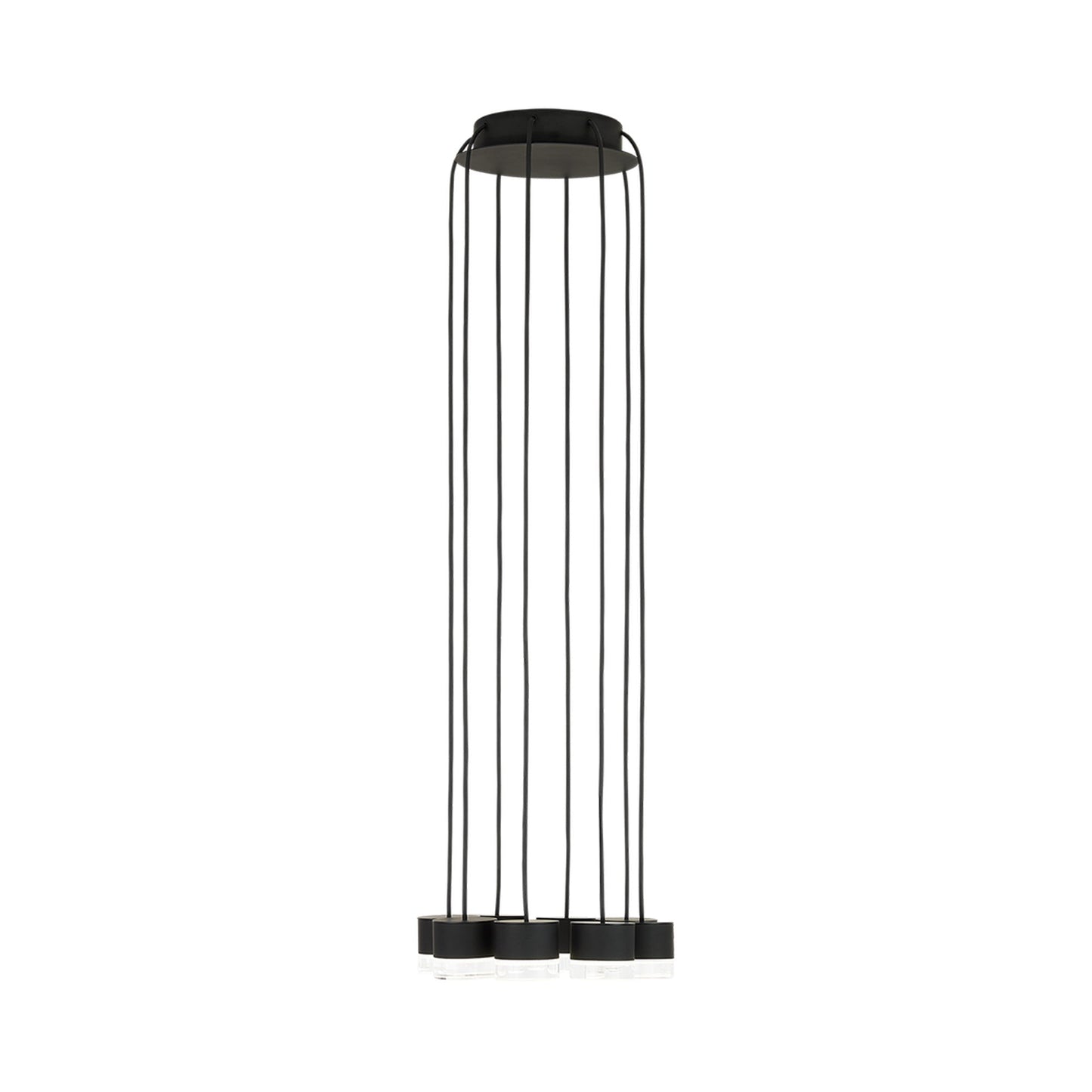 Gable LED Chandelier in Nightshade Black/Crystal (8-Light).