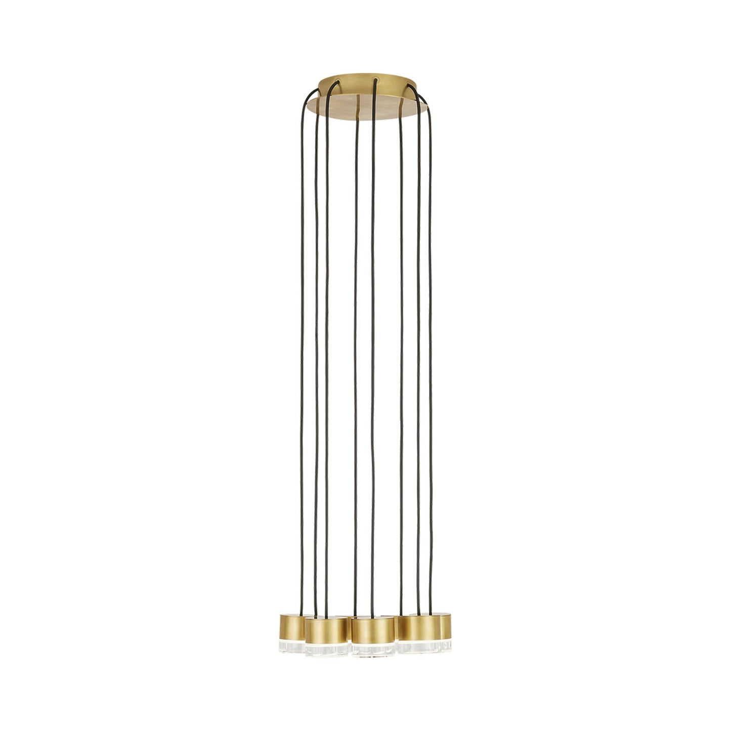 Gable LED Chandelier in Hand Rubbed Antique Brass/Crystal (8-Light).