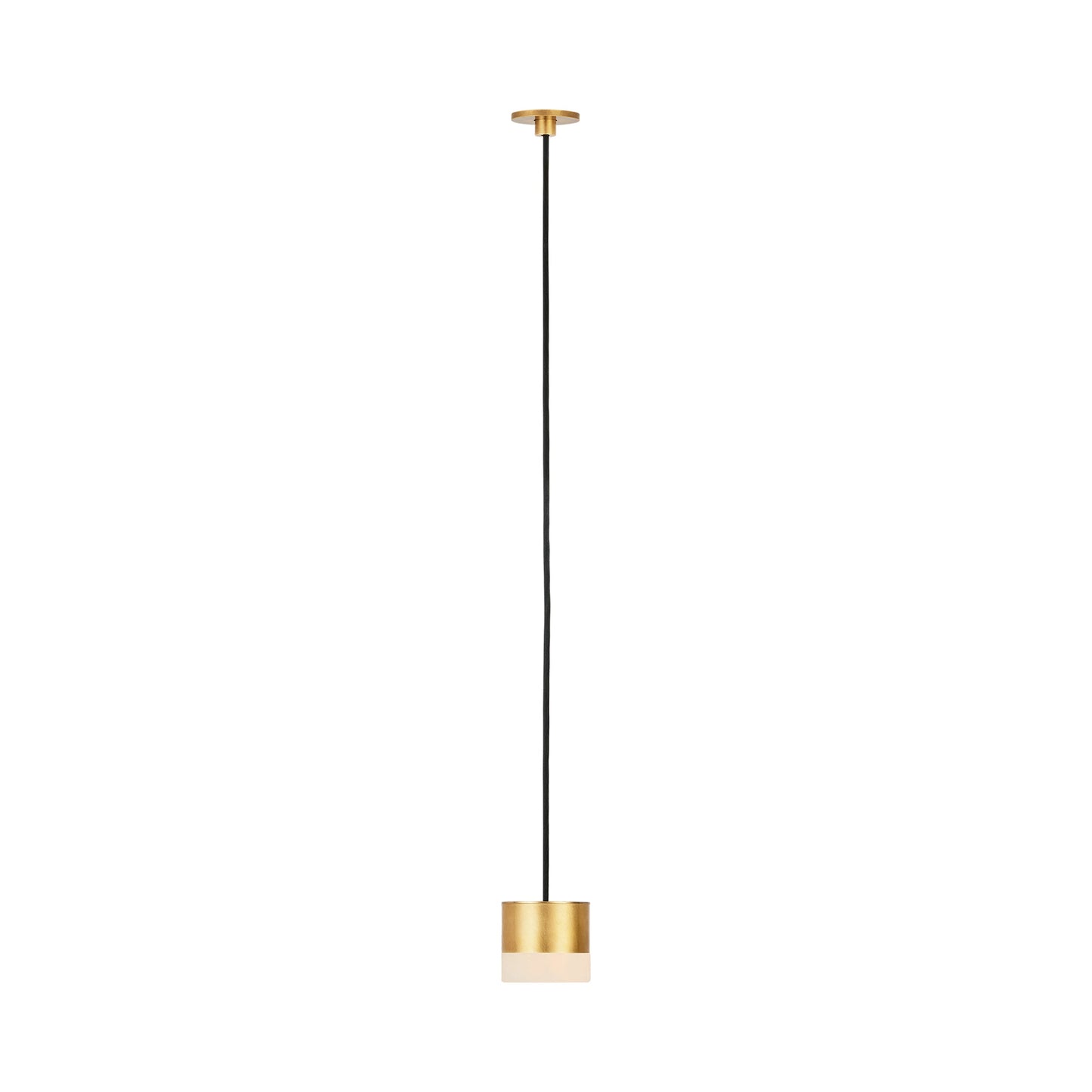 Gable Port Alone LED Pendant Light in Hand Rubbed Antique Brass (Alabaster).